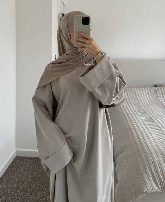 SUEDE SWEATER DRESS