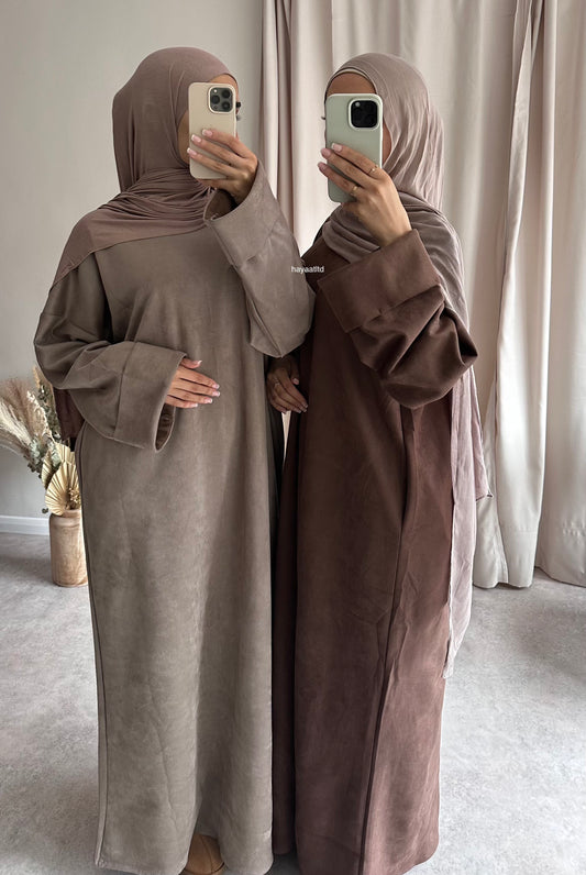 'SUEDE SWEATER DRESS'