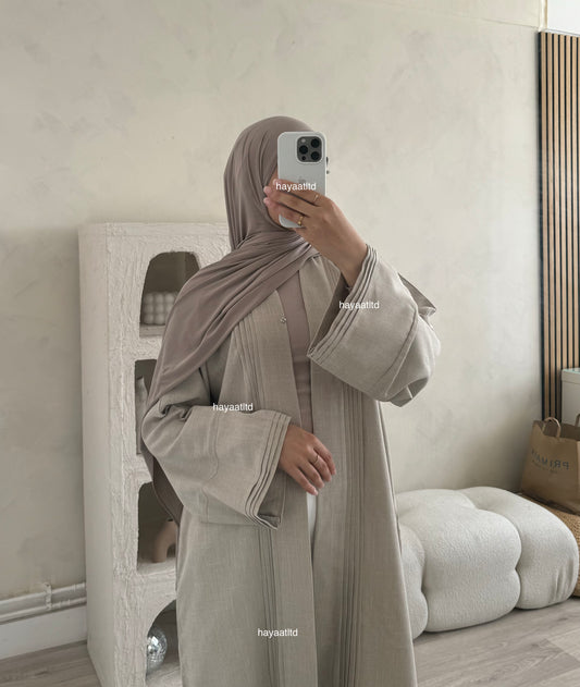 'LINEN LINED ABAYA'