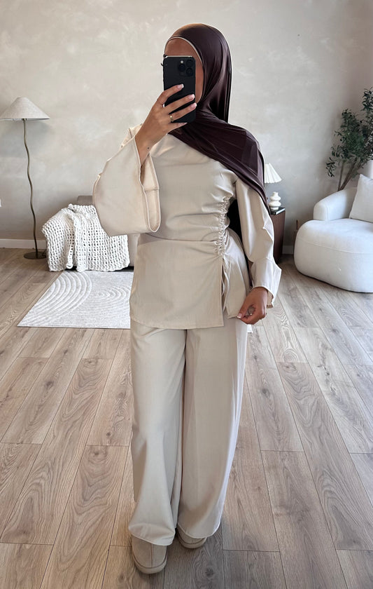 RUCHED SET | Light Cream