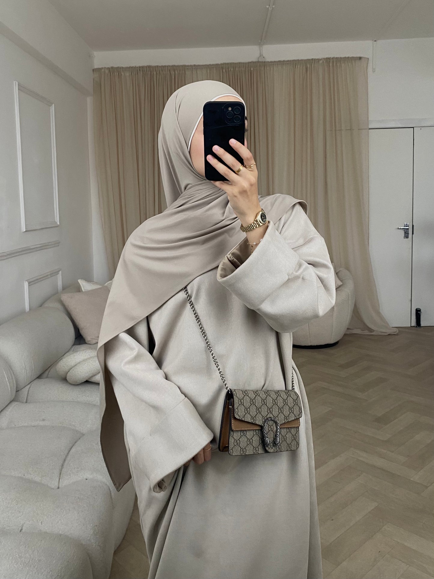 'SUEDE SWEATER DRESS'