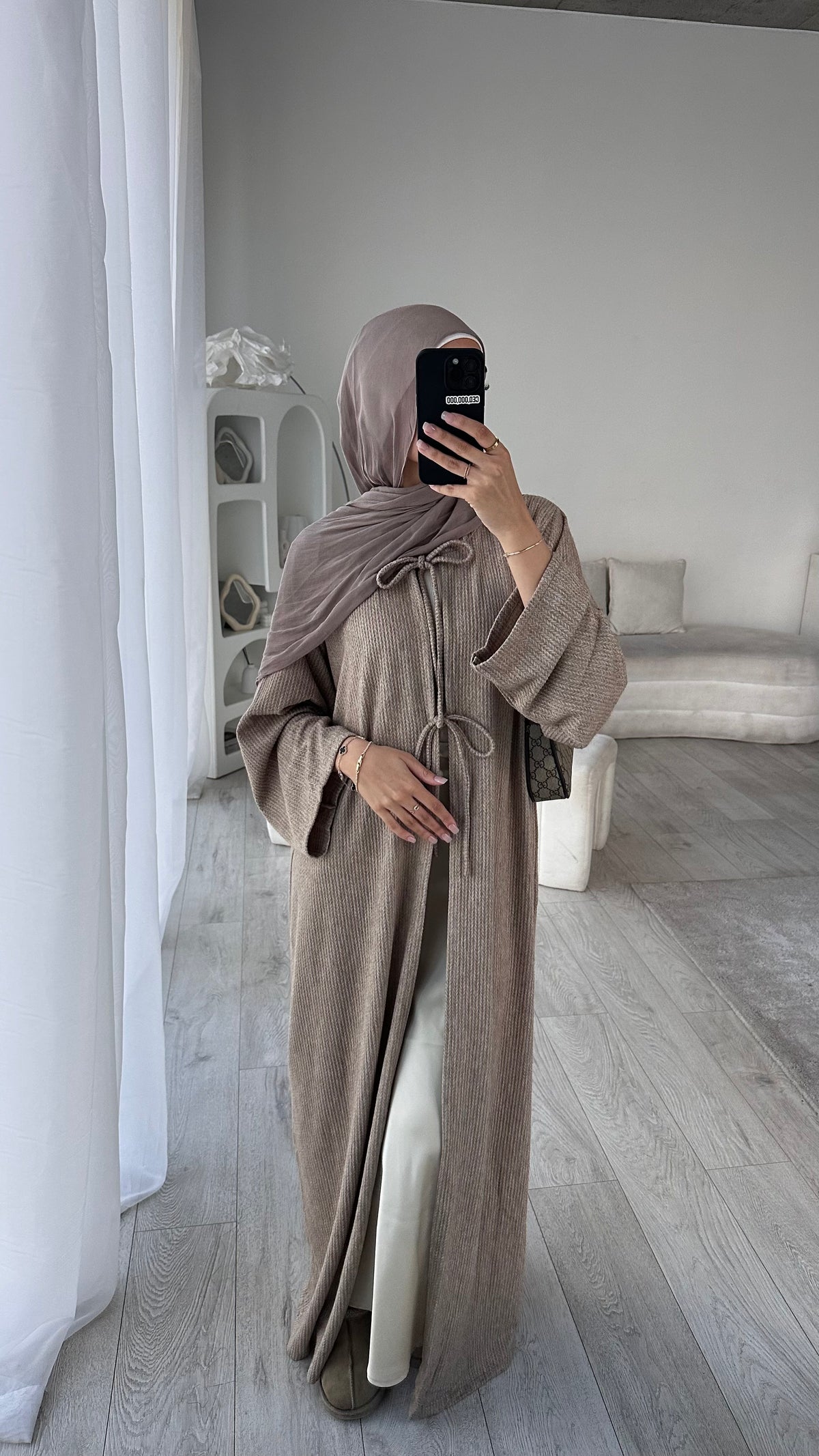 'BOW CARDIGAN ABAYA'