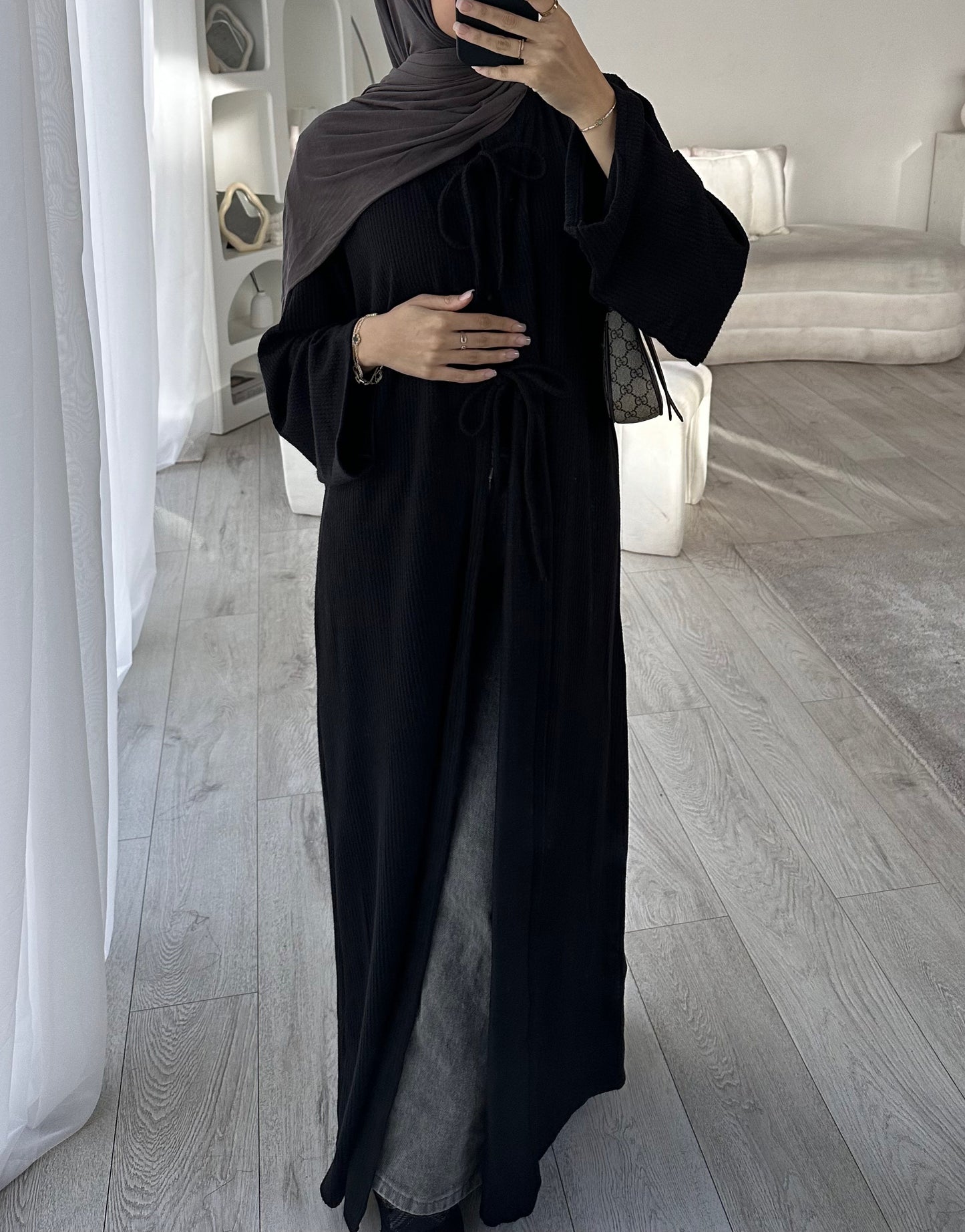 'BOW CARDIGAN ABAYA'