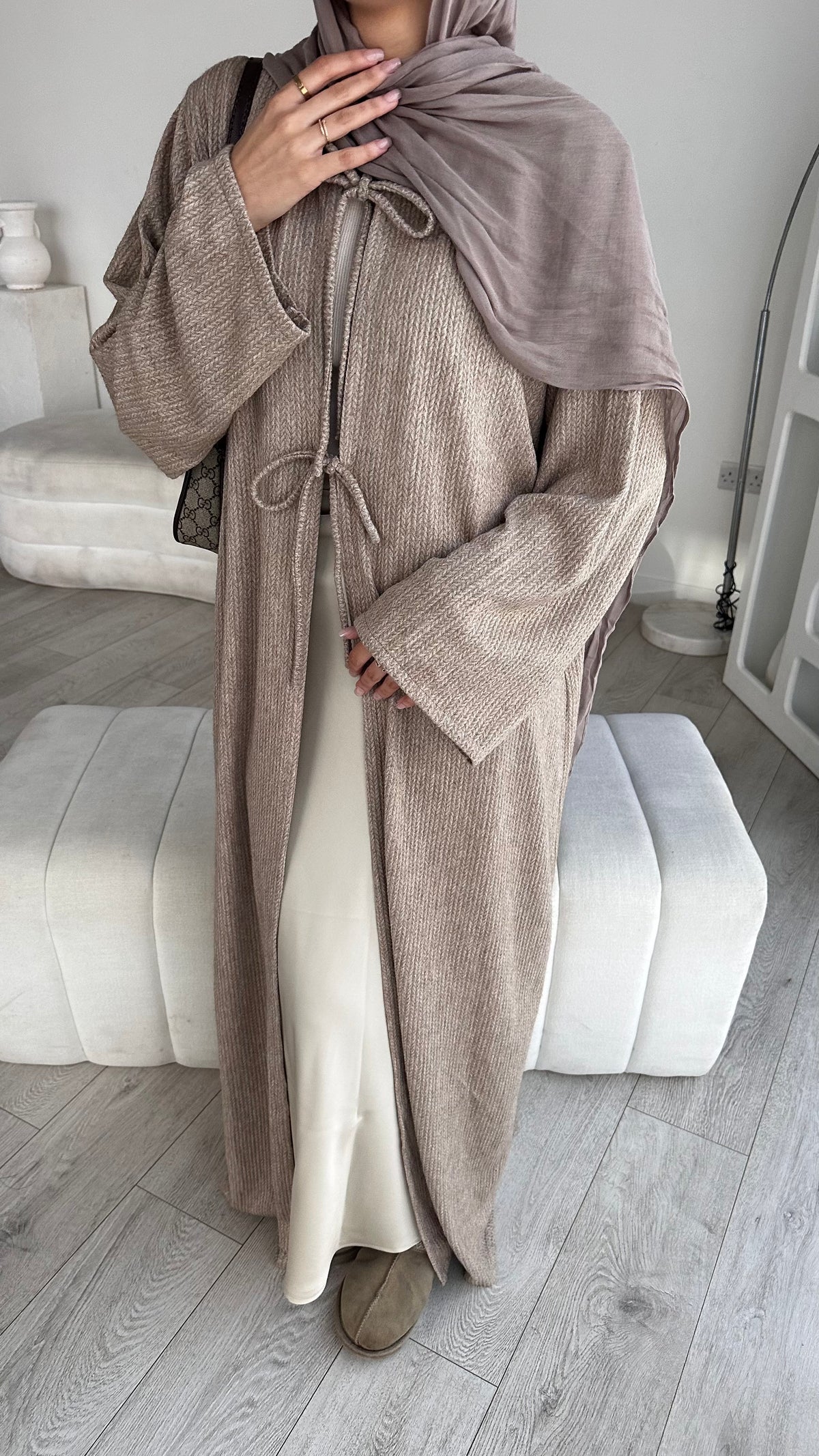'BOW CARDIGAN ABAYA'