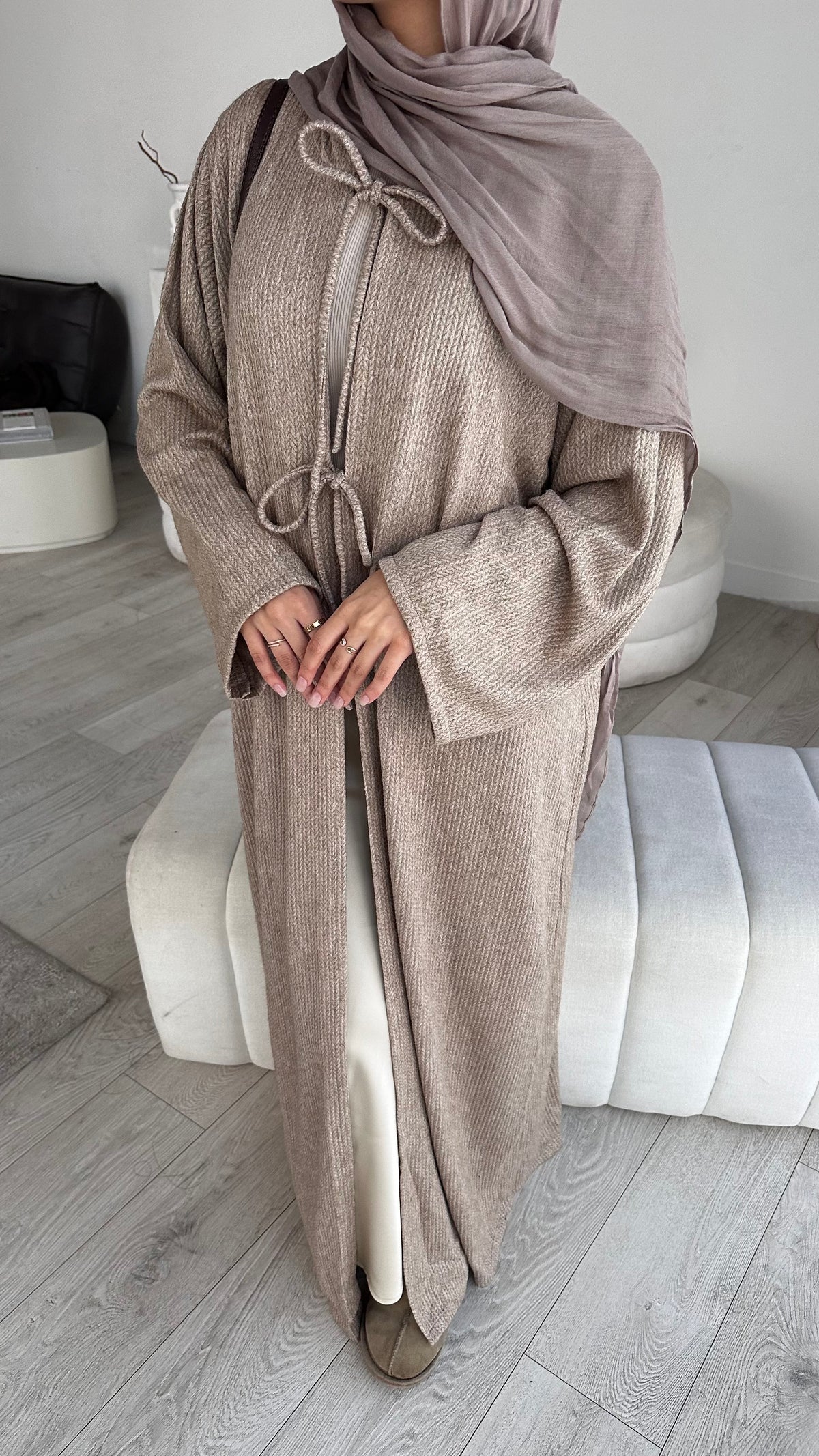'BOW CARDIGAN ABAYA'