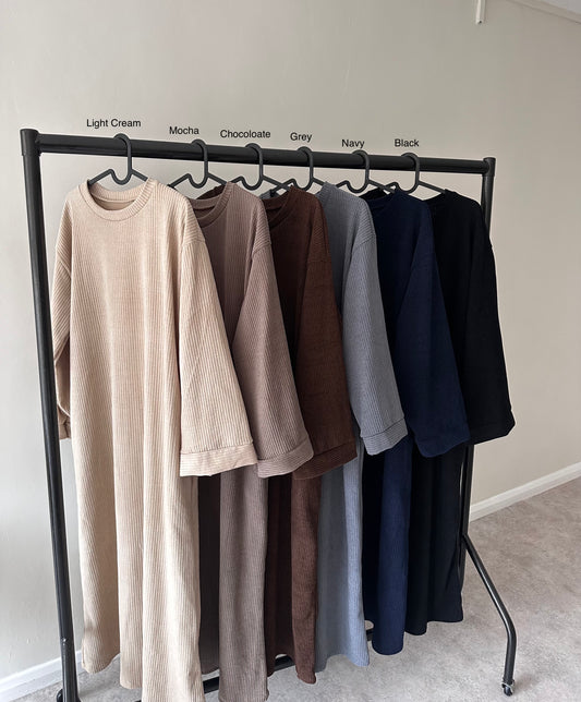 'Corduroy Sweater Dress V'