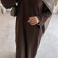 'CLOSED RIBBED ABAYA'