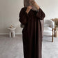 'CLOSED RIBBED ABAYA'