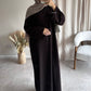 'CLOSED RIBBED ABAYA'