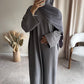 'CLOSED RIBBED ABAYA'