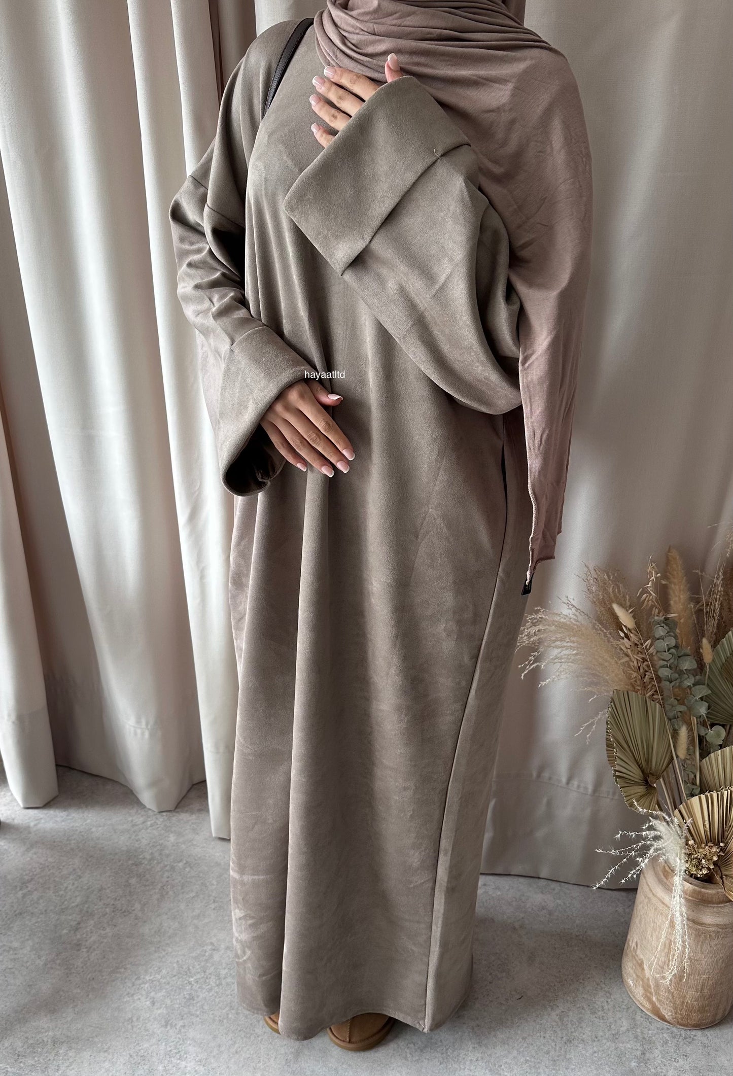 'SUEDE SWEATER DRESS'