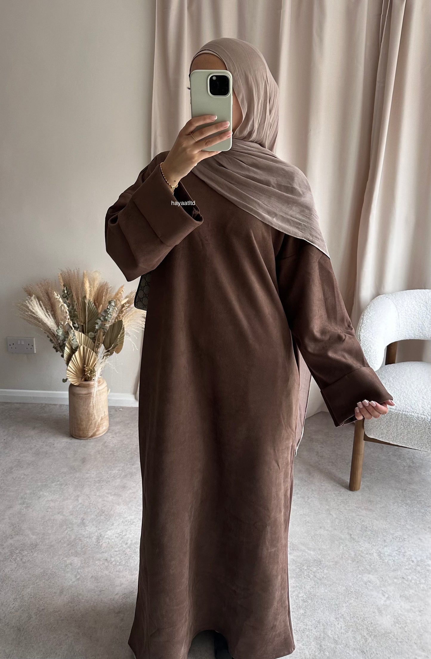 'SUEDE SWEATER DRESS'