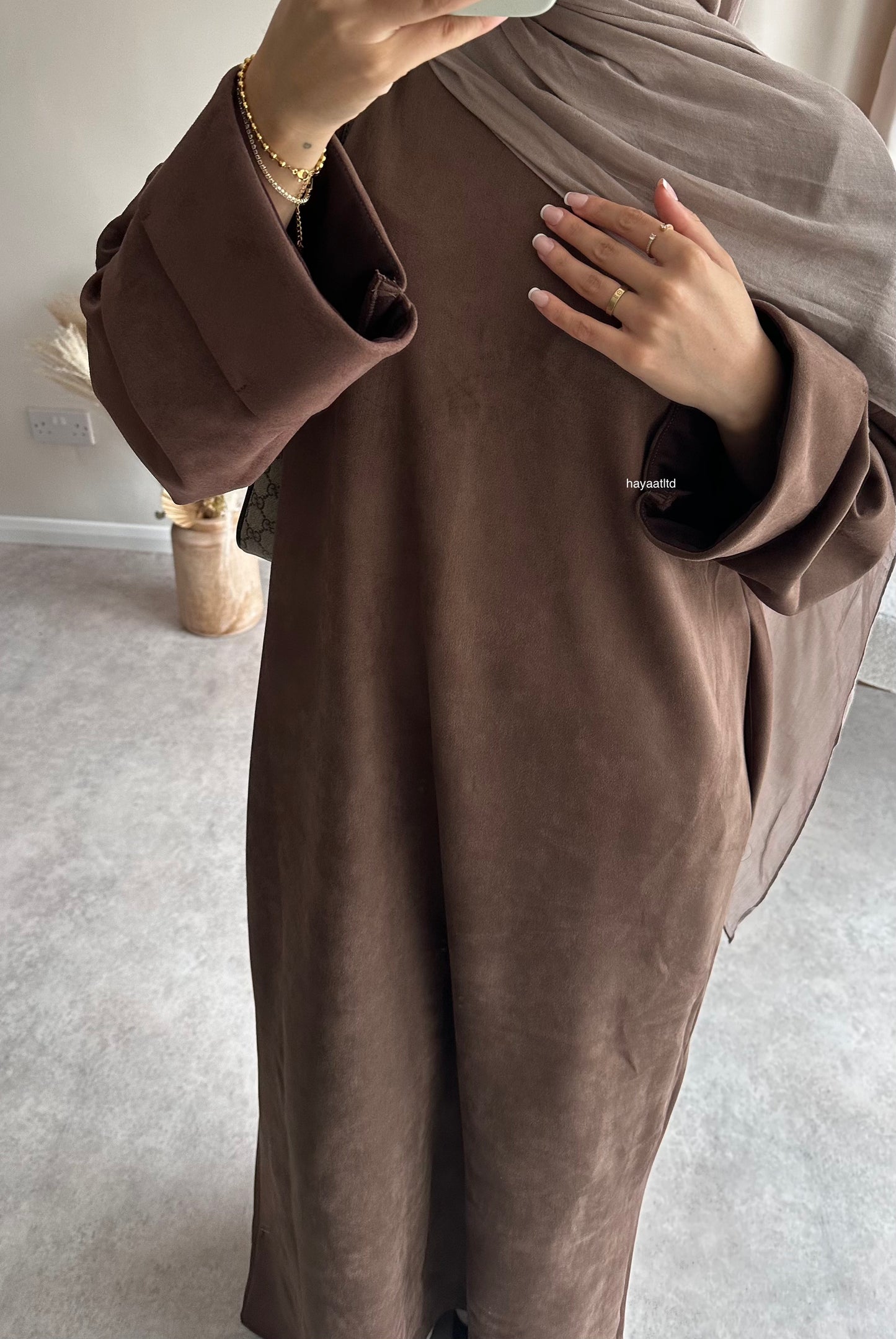 'SUEDE SWEATER DRESS'