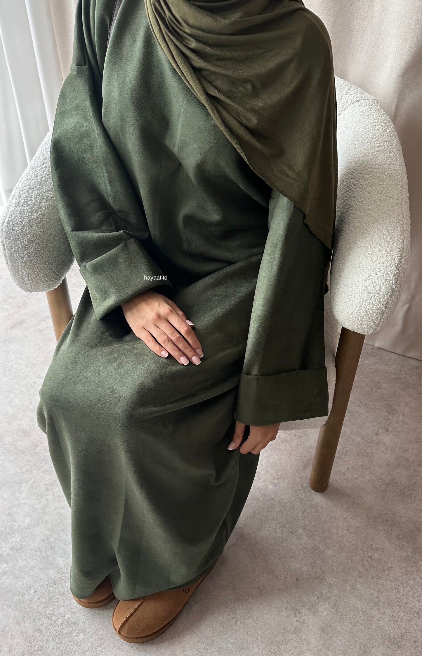 'SUEDE SWEATER DRESS'