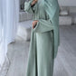 RIBBED ABAYA | Mint Sage