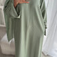 RIBBED ABAYA | Mint Sage