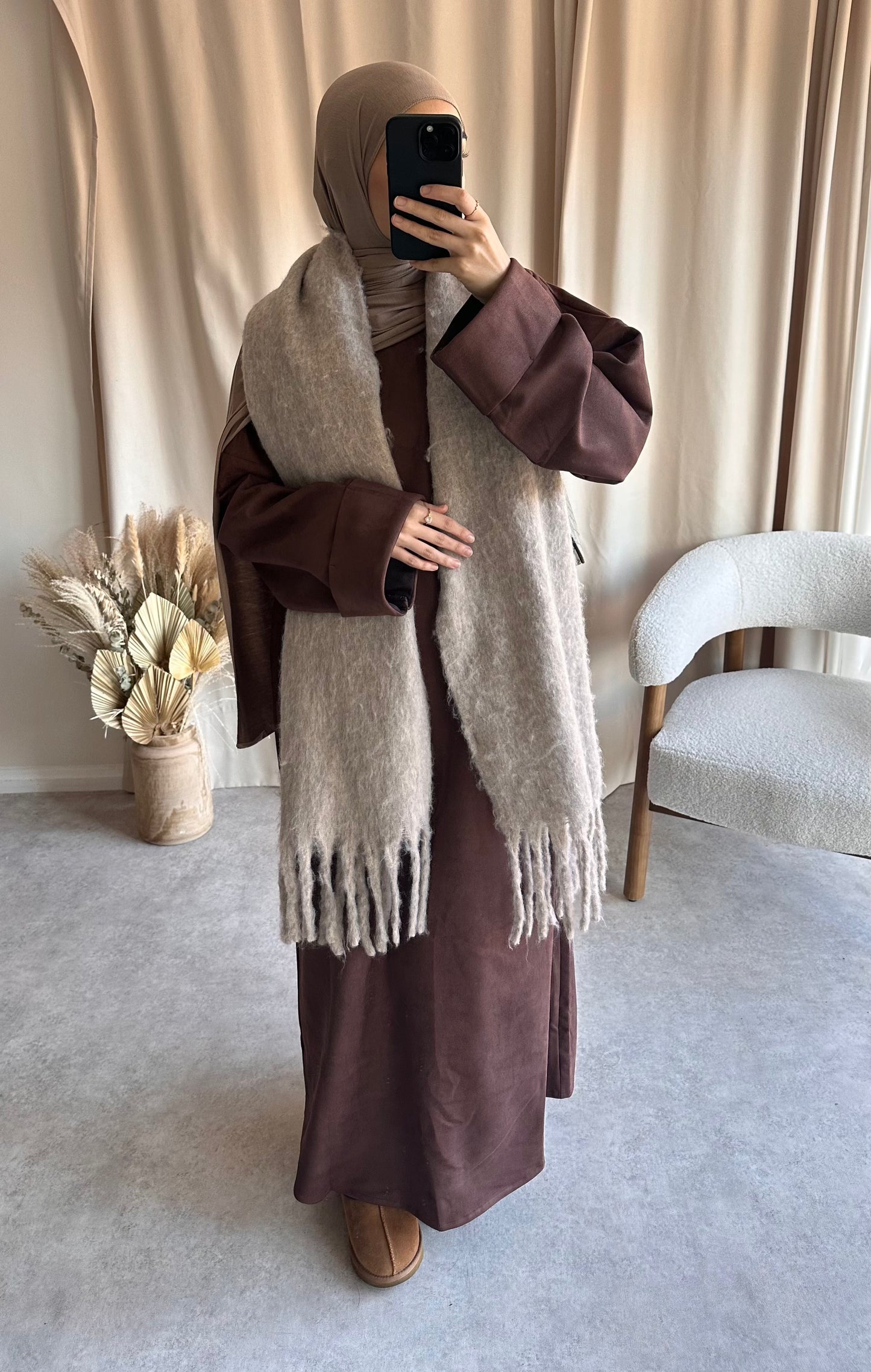 'SUEDE SWEATER DRESS'