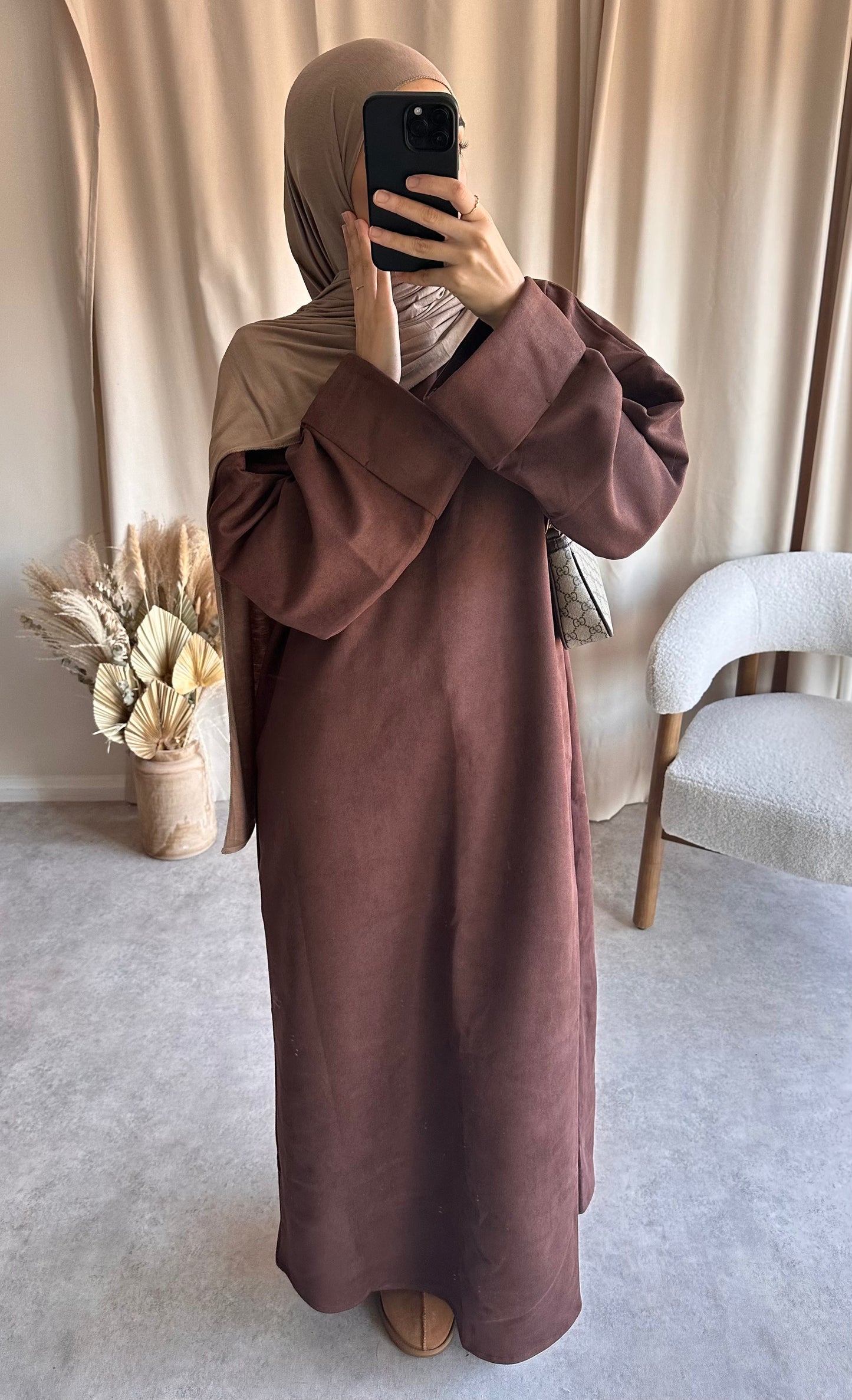 'SUEDE SWEATER DRESS'