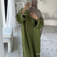 'CLOSED RIBBED ABAYA'