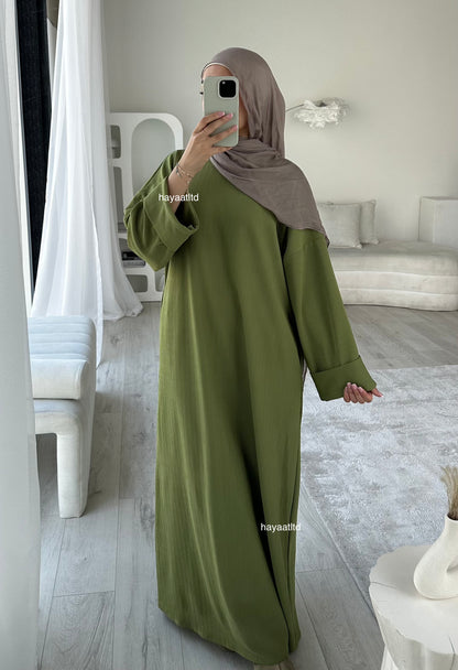 'CLOSED RIBBED ABAYA'