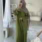 'CLOSED RIBBED ABAYA'