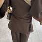 RUCHED SET | Dark Brown