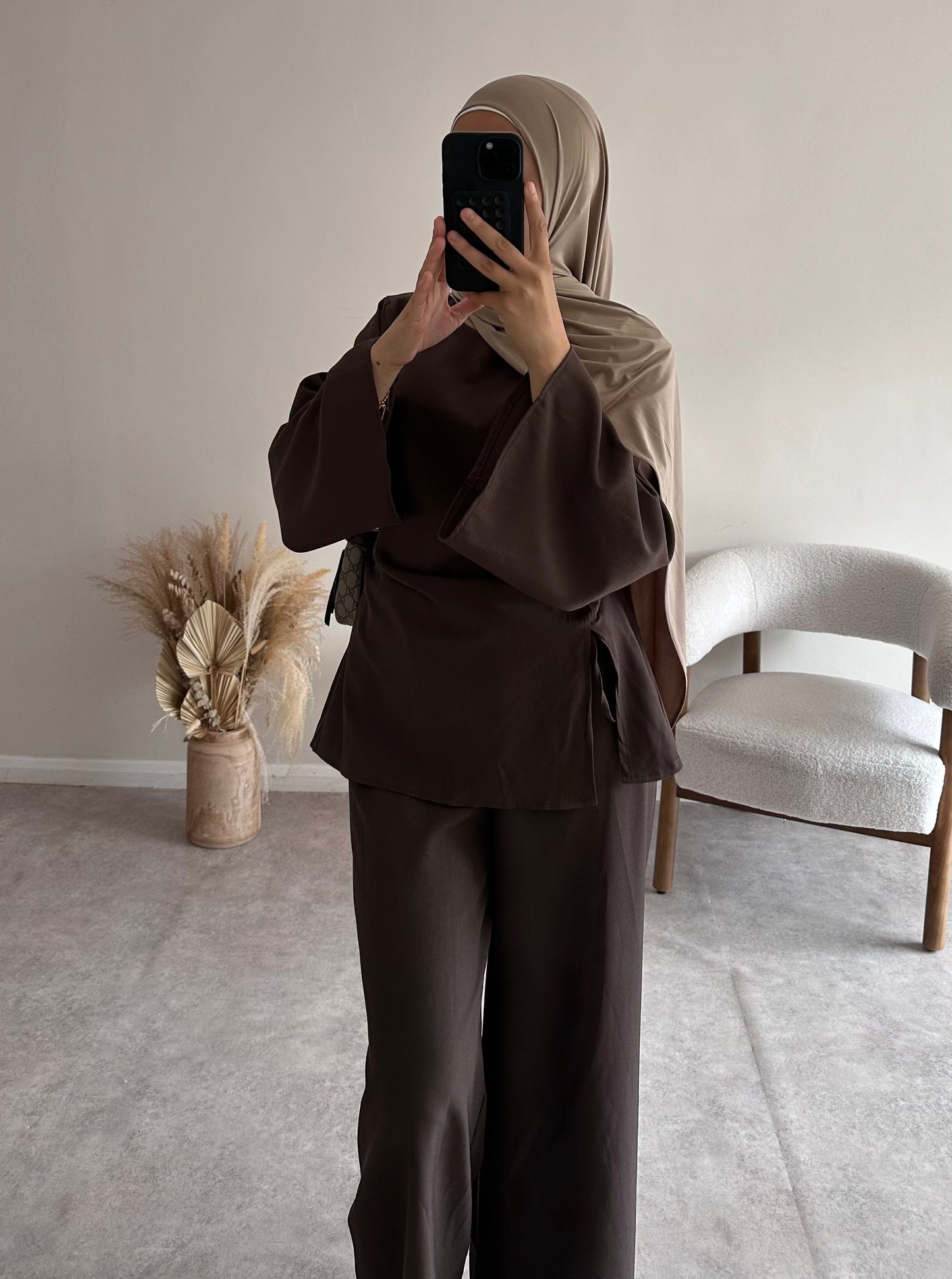 RUCHED SET | Dark Brown