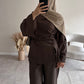 RUCHED SET | Dark Brown