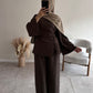 RUCHED SET | Dark Brown