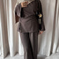 RUCHED SET | Dark Brown