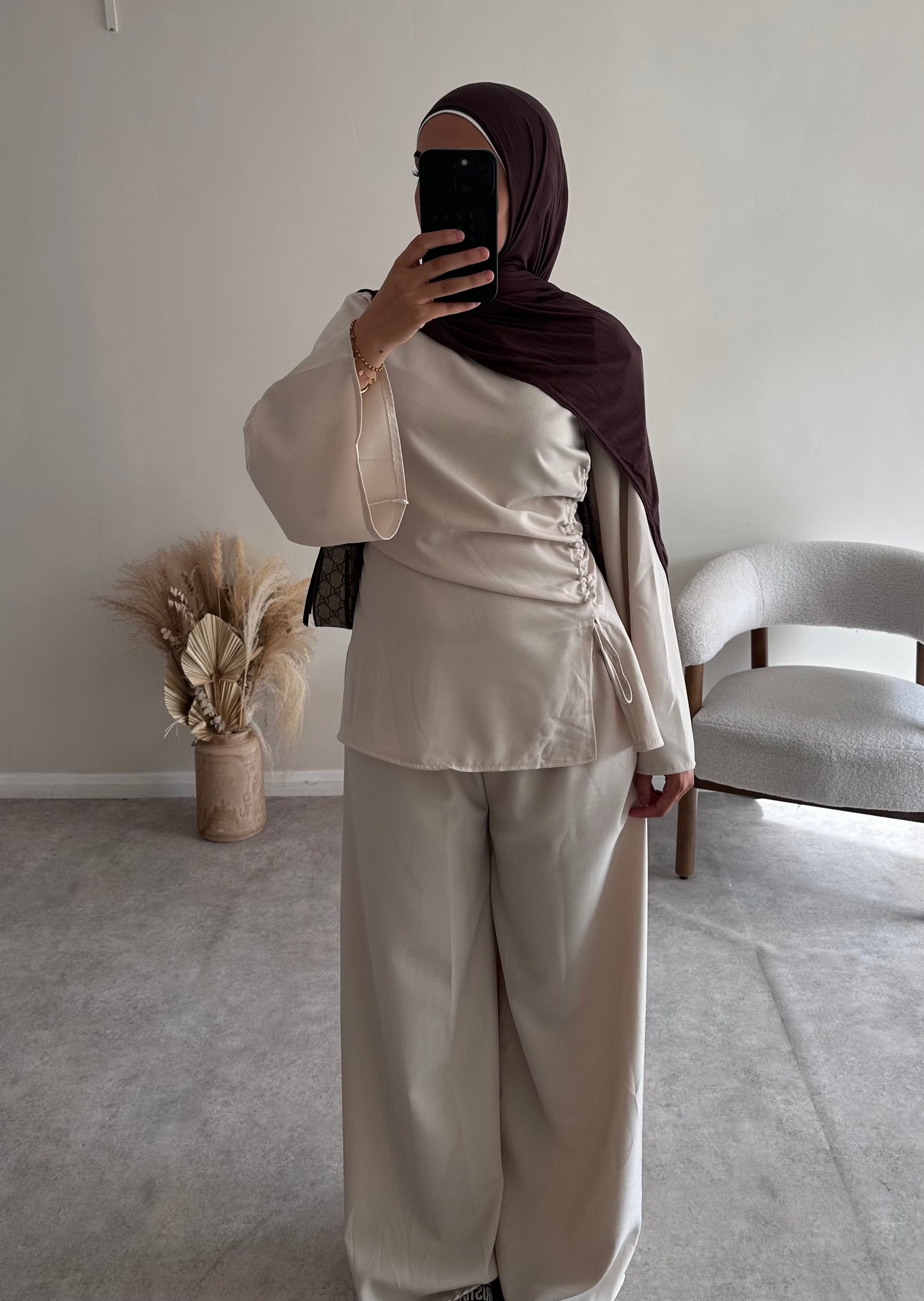 RUCHED SET | Light Cream