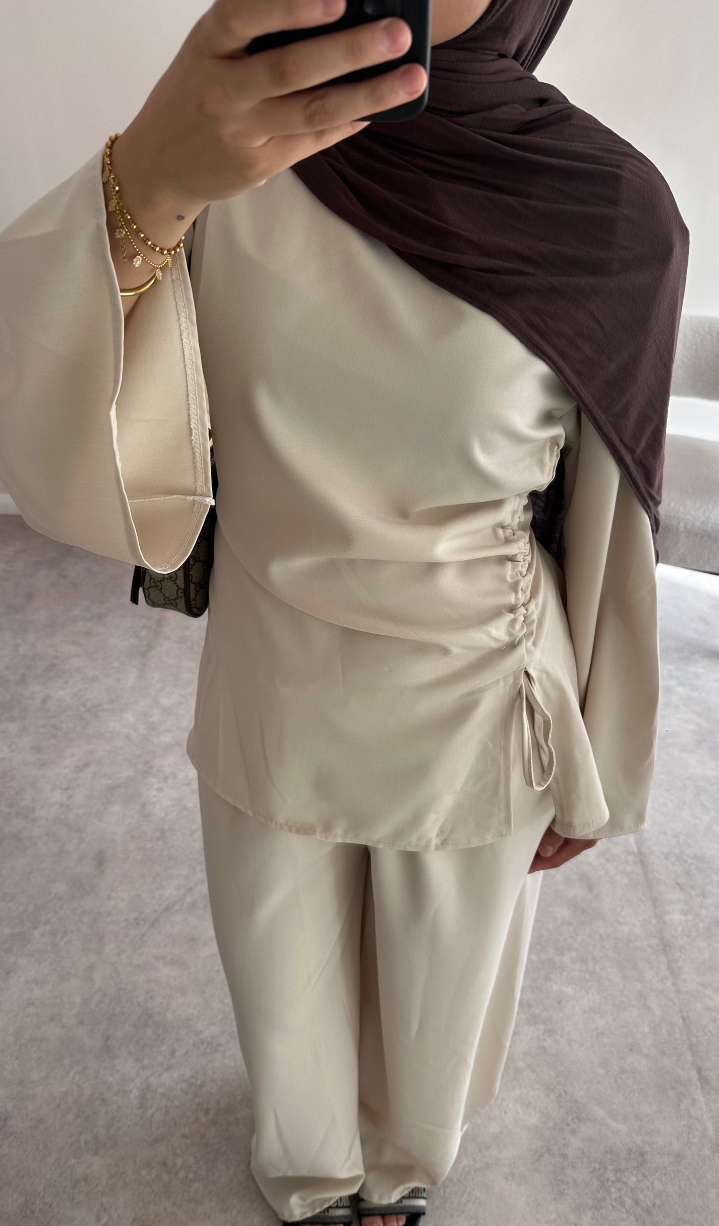 RUCHED SET | Light Cream
