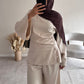 RUCHED SET | Light Cream