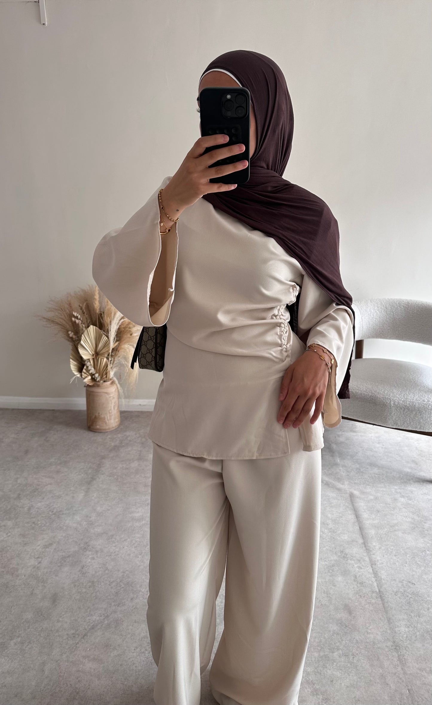 RUCHED SET | Light Cream