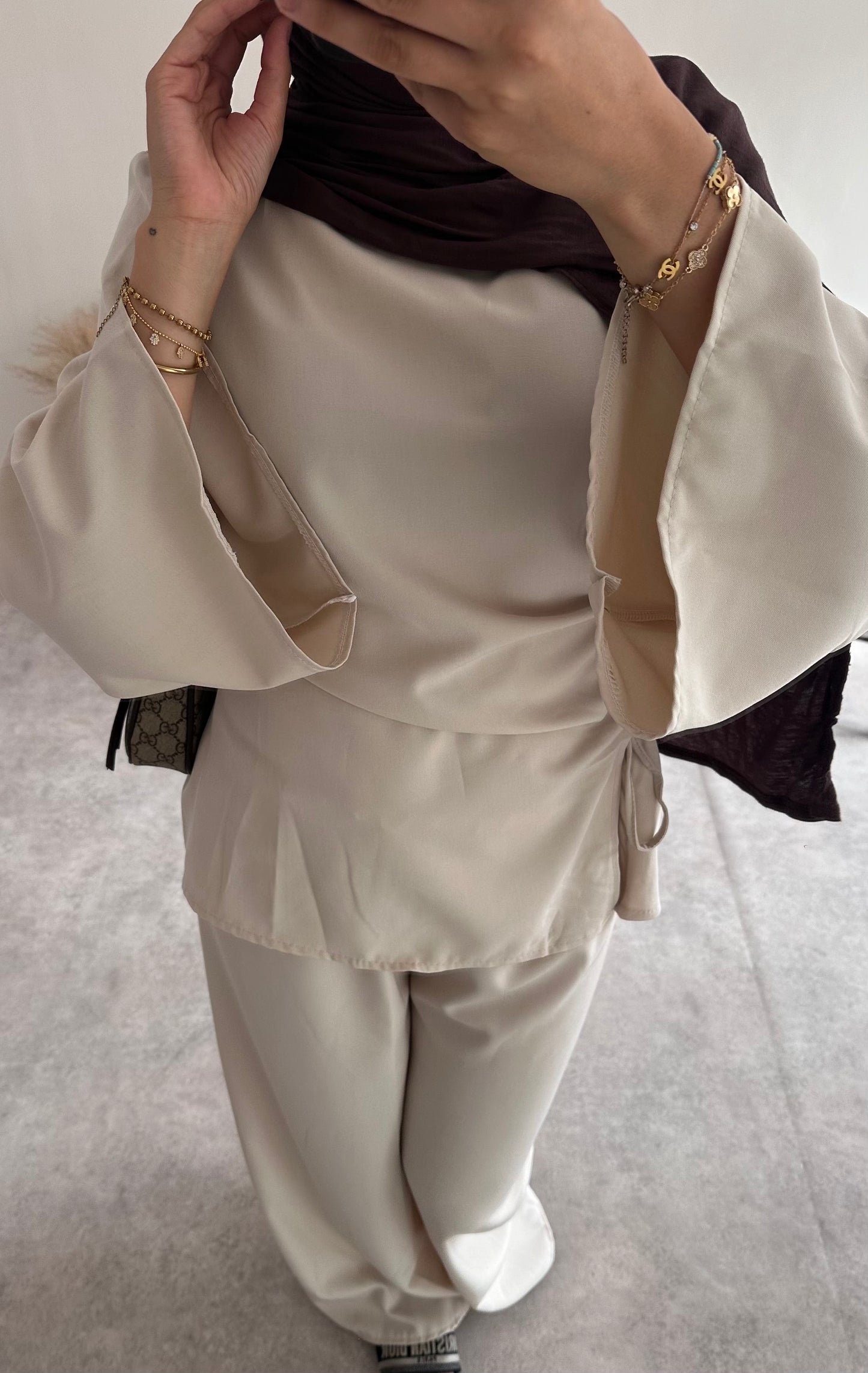 RUCHED SET | Light Cream