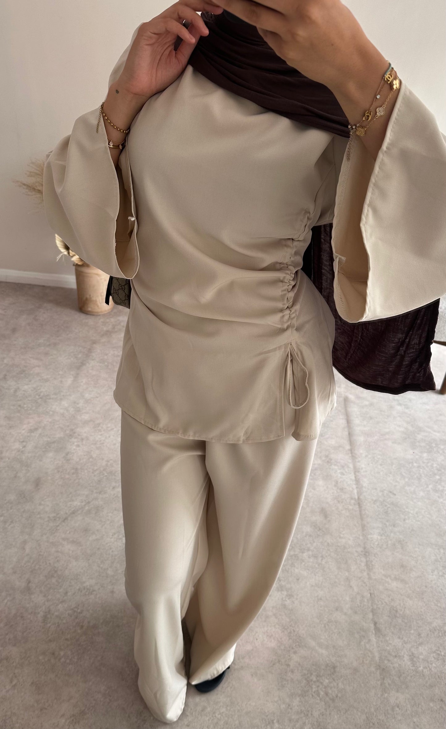 RUCHED SET | Light Cream