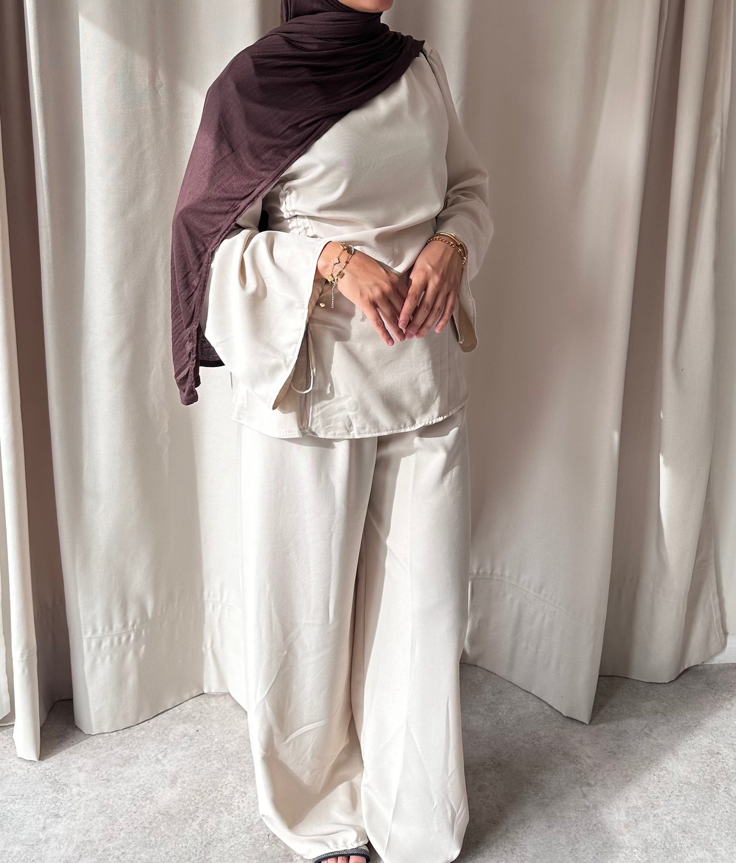 RUCHED SET | Light Cream