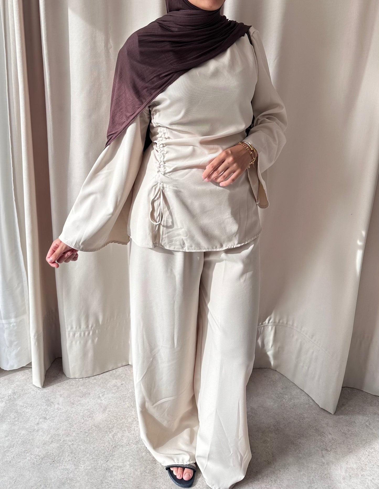 RUCHED SET | Light Cream