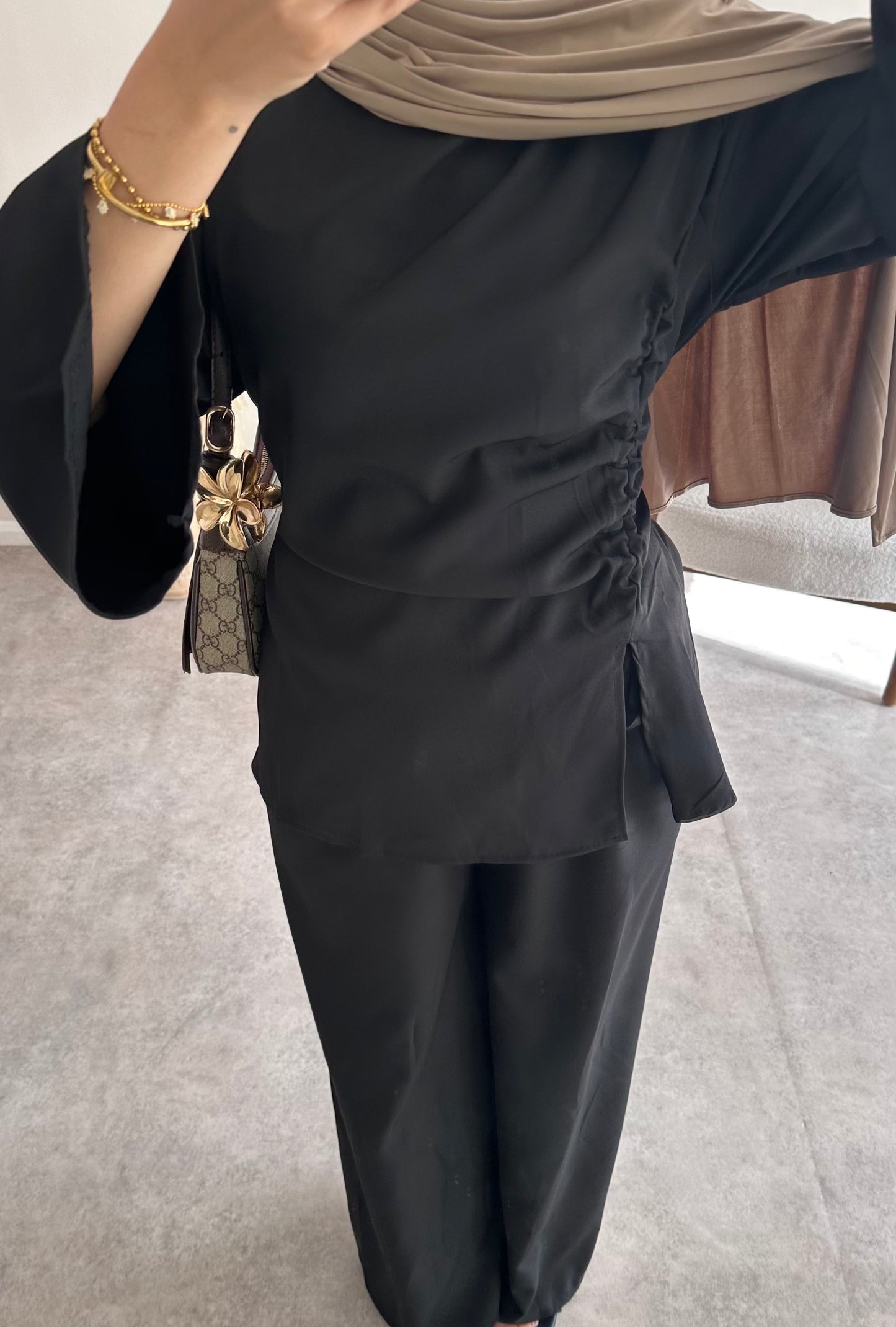 RUCHED SET | Black