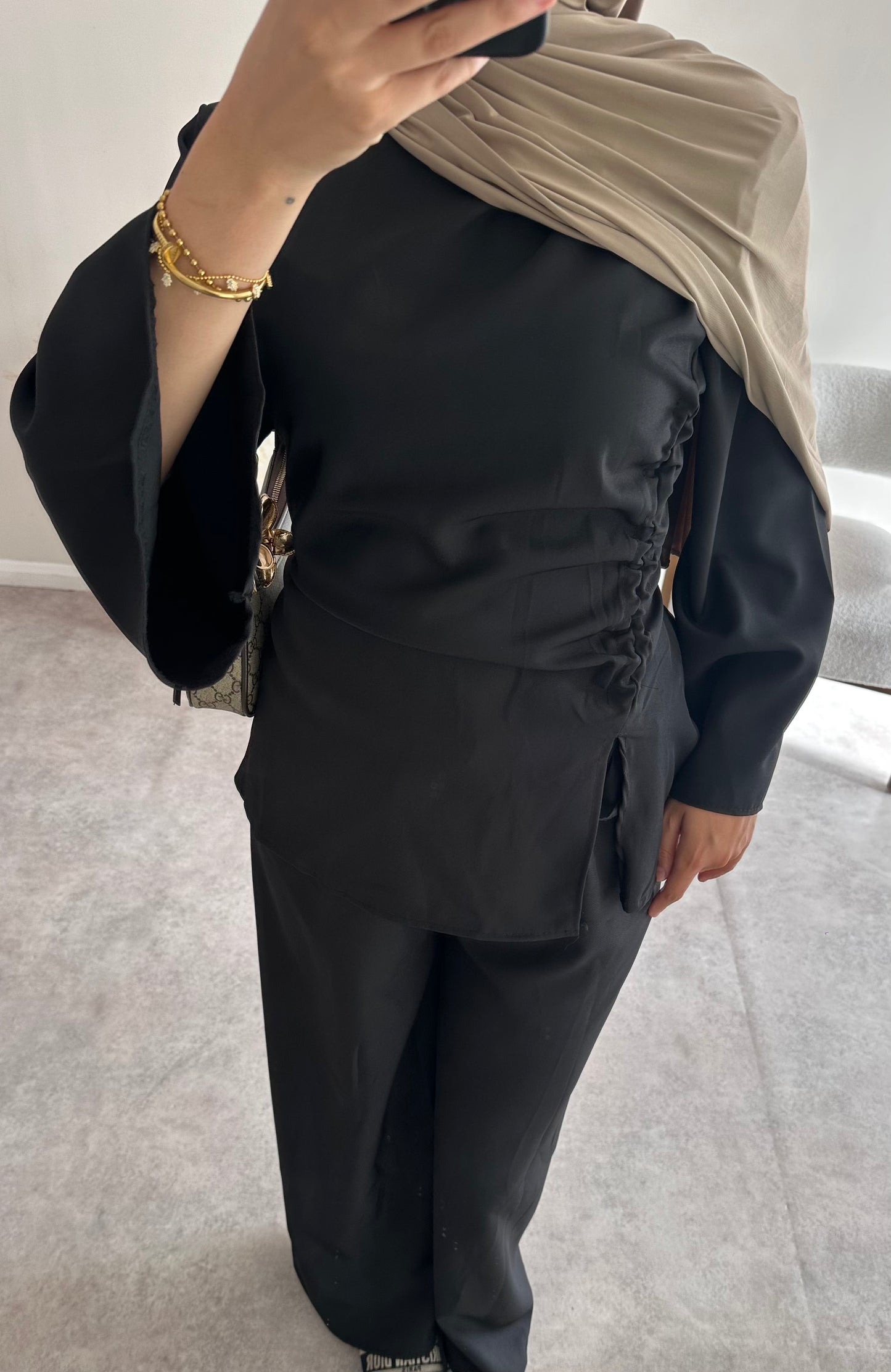 RUCHED SET | Black