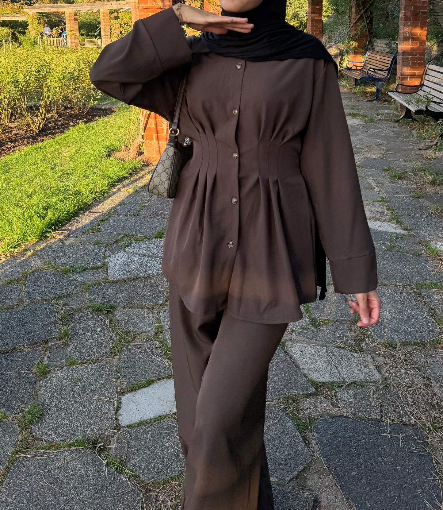 Cinched Co Ord | Dark Brown
