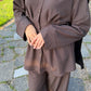 Cinched Co Ord | Dark Brown