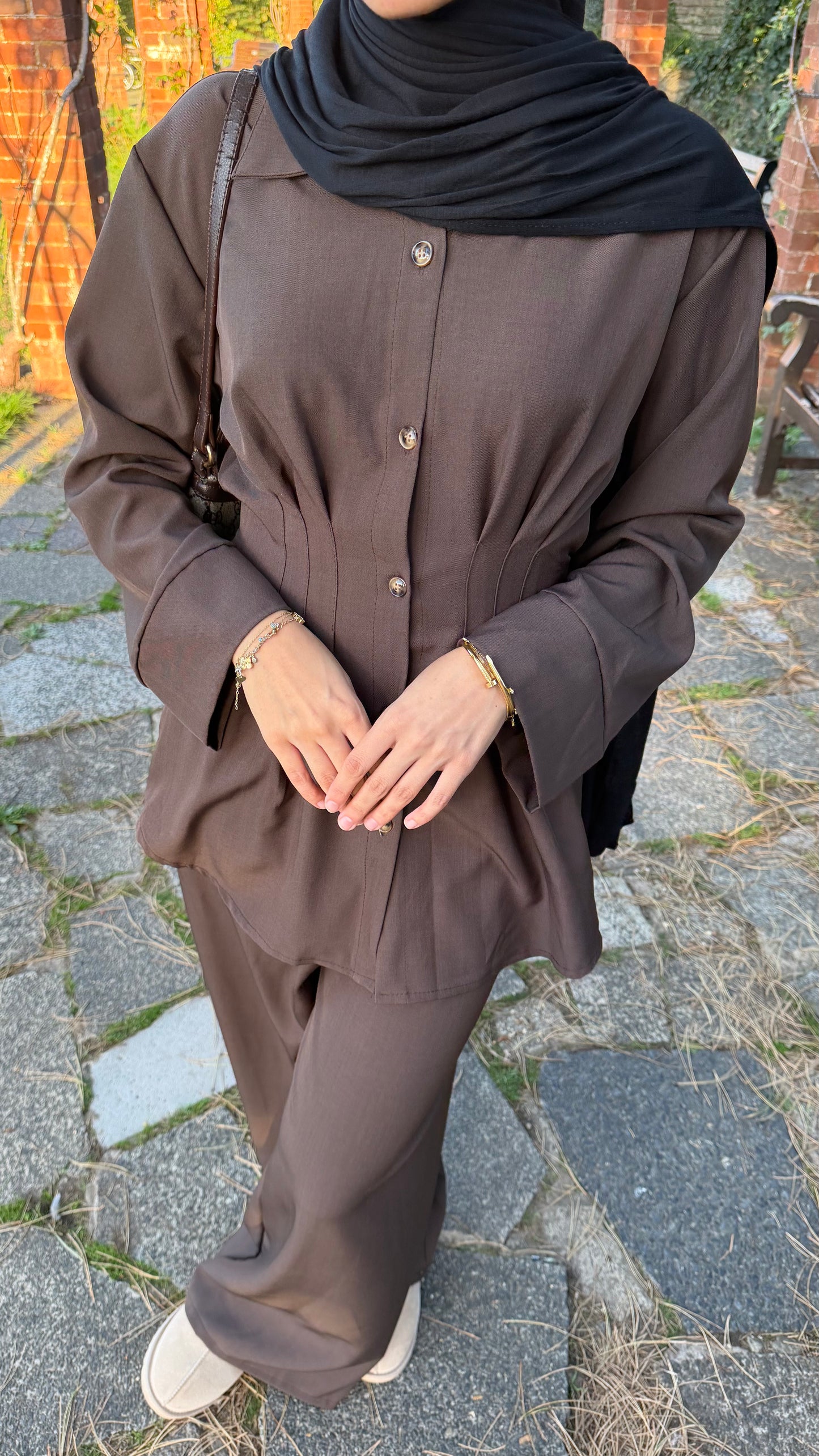 Cinched Co Ord | Dark Brown