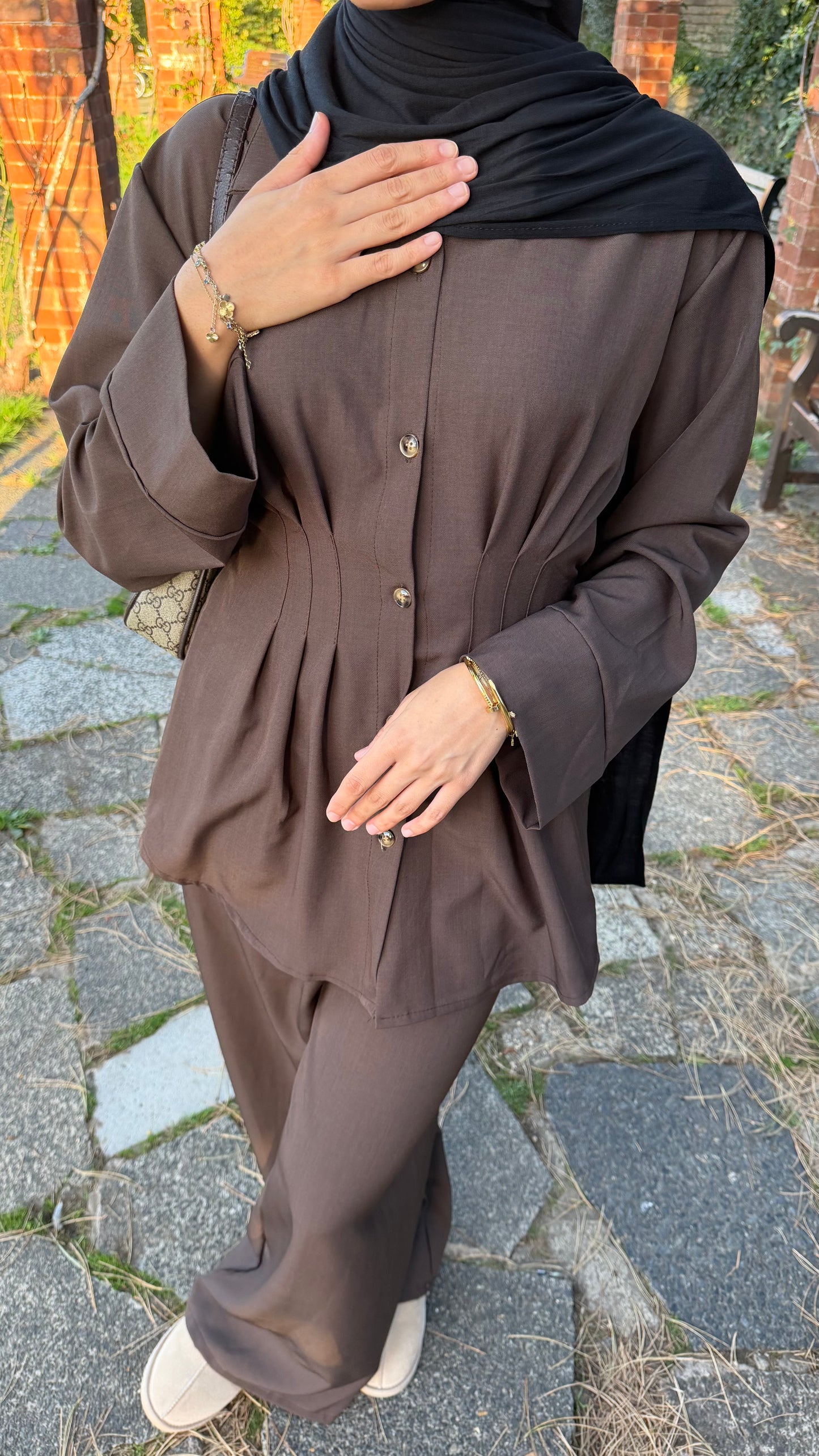 Cinched Co Ord | Dark Brown