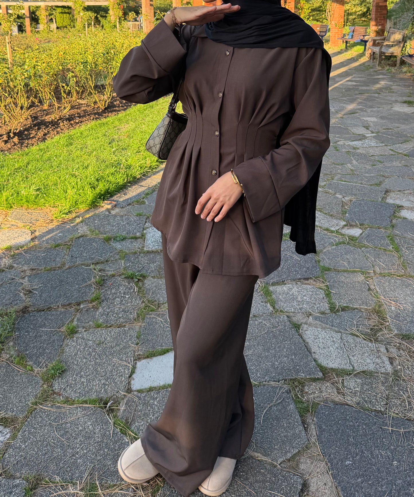 Cinched Co Ord | Dark Brown