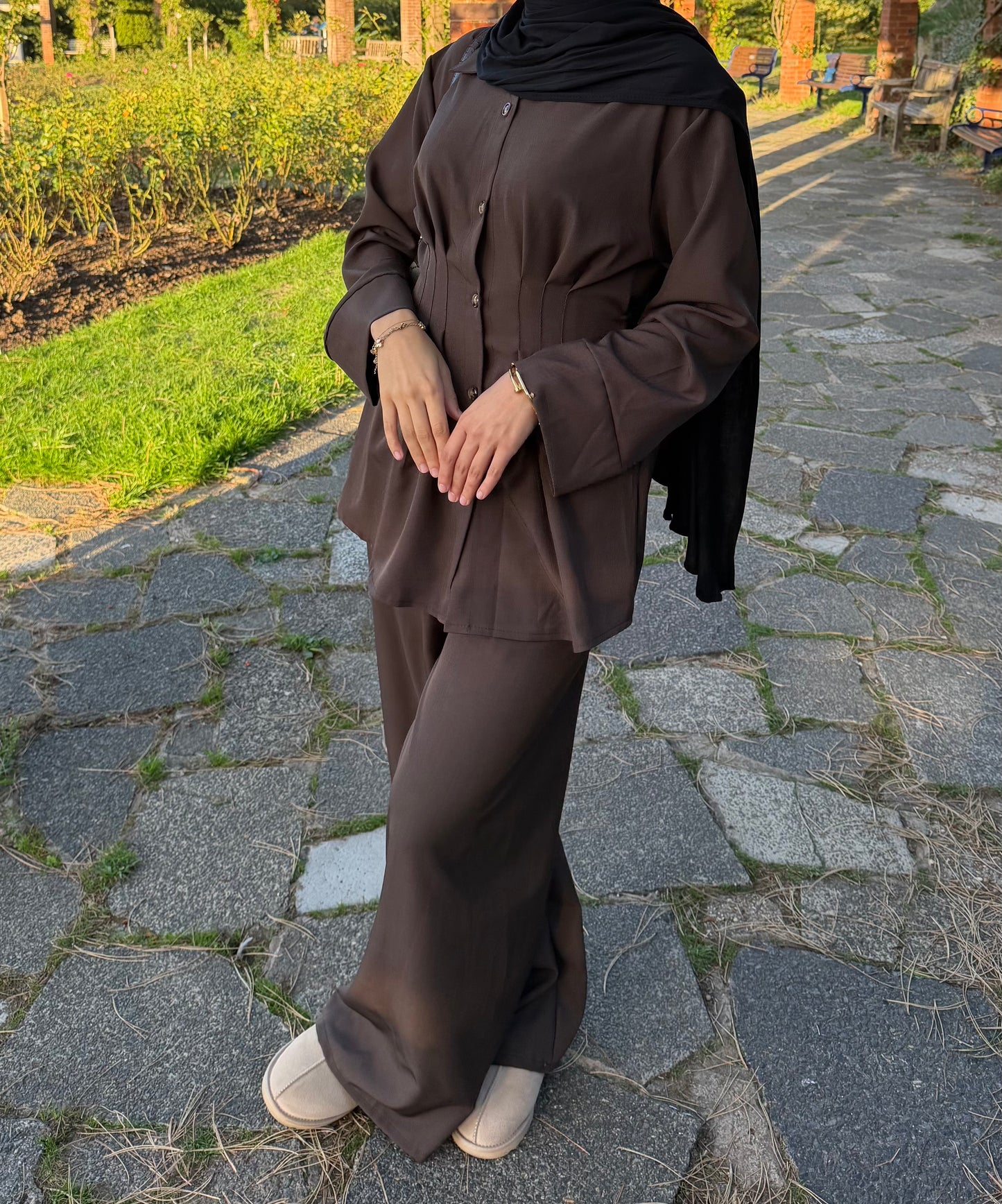Cinched Co Ord | Dark Brown