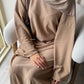 'CLOSED RIBBED ABAYA'