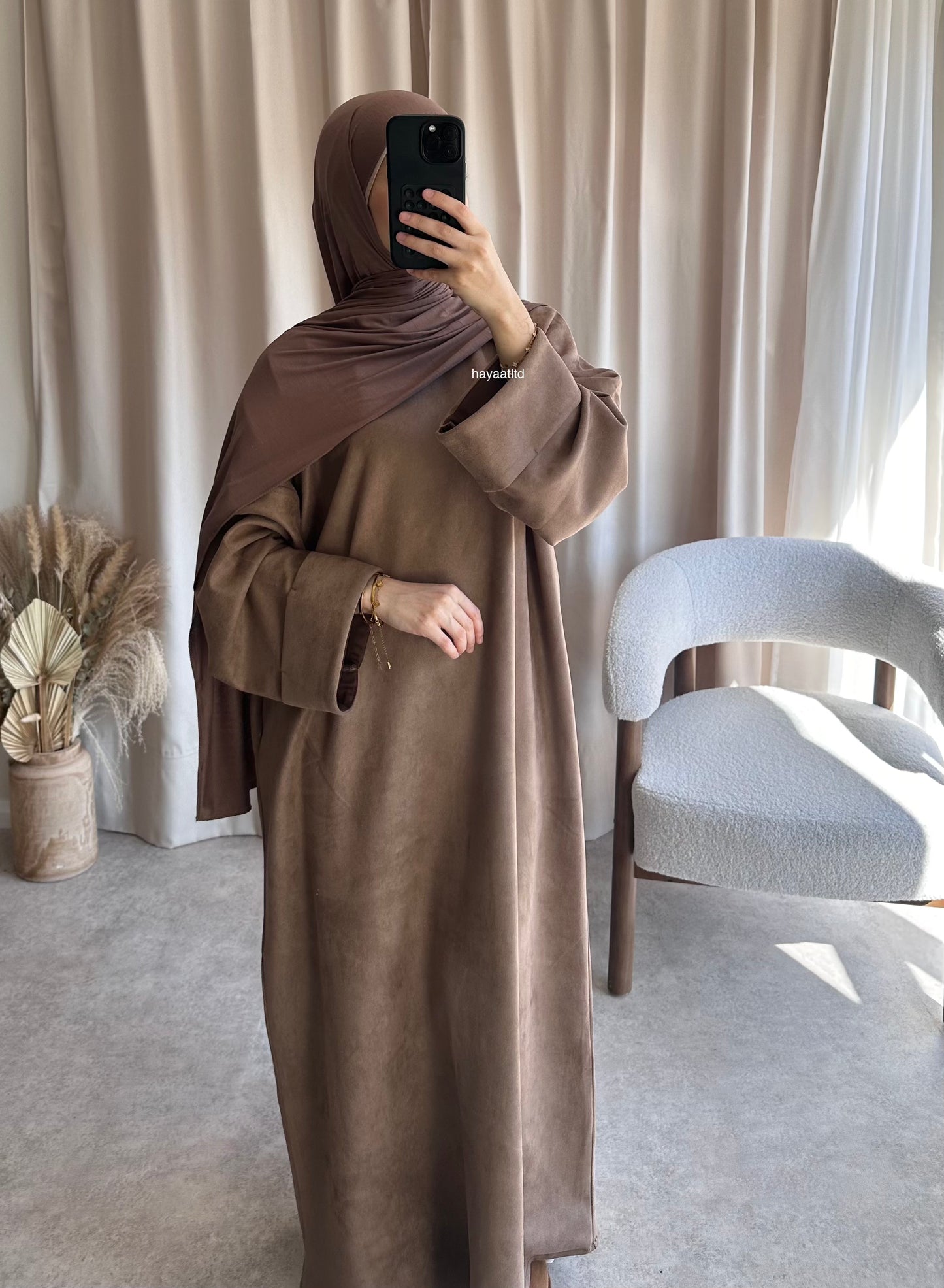 'SUEDE SWEATER DRESS'