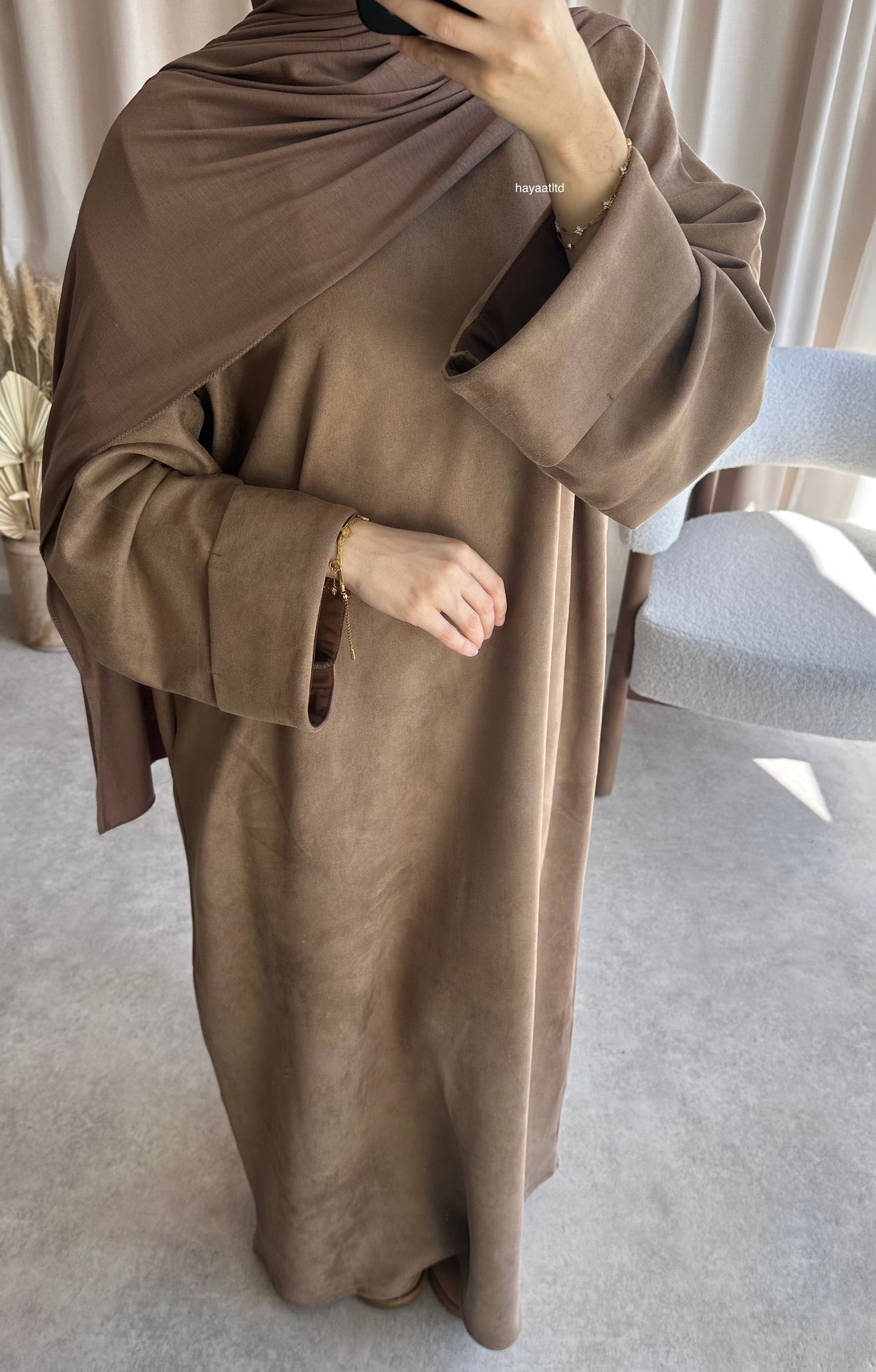 'SUEDE SWEATER DRESS'