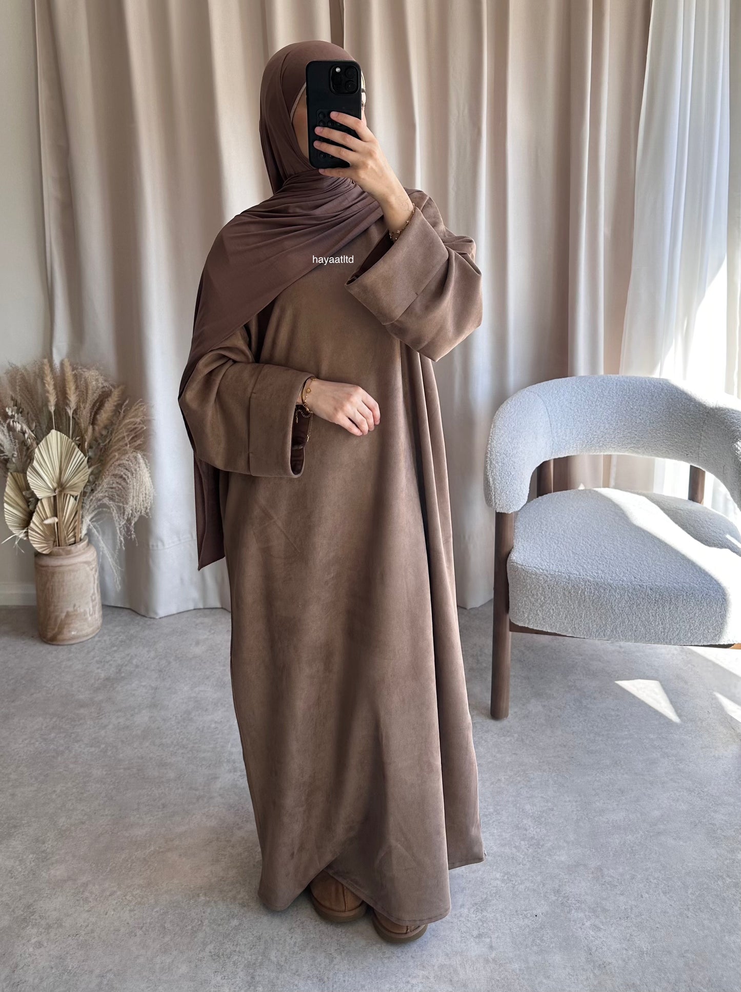 'SUEDE SWEATER DRESS'
